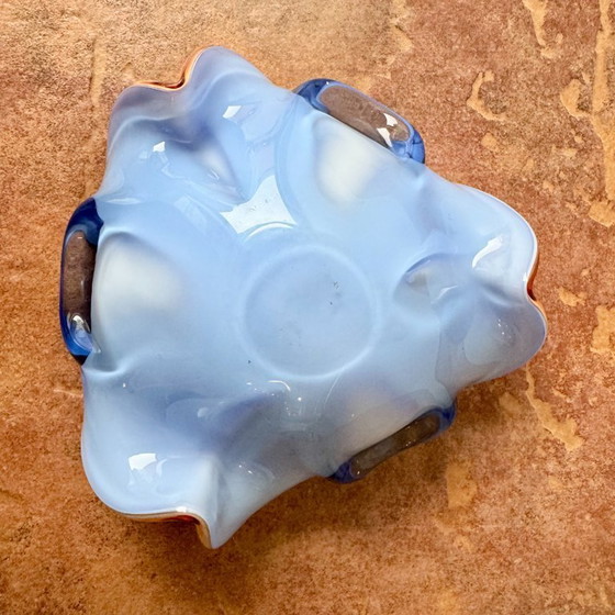 Image 1 of Ciotola in vetro blu vintage