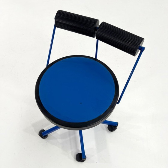 Image 1 of Verstelbare blauwe bureaustoel van Bieffeplast, jaren 80
