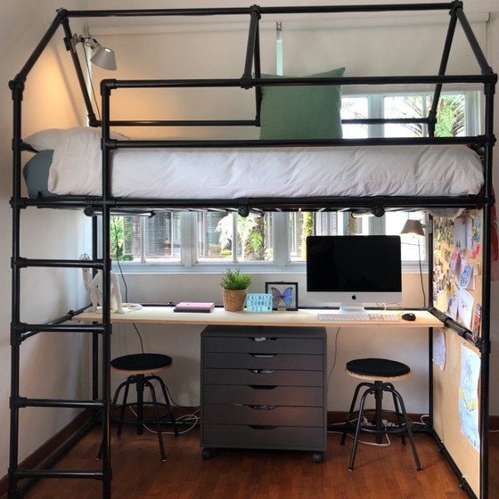 Image 1 of Steigerbuis hoogslaper (matras 80x200) zwart