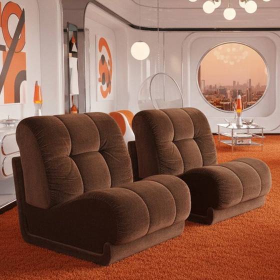 Image 1 of Par de sillones de la década de 1970 de Guido Faleschini para Mariani - Colección Pace