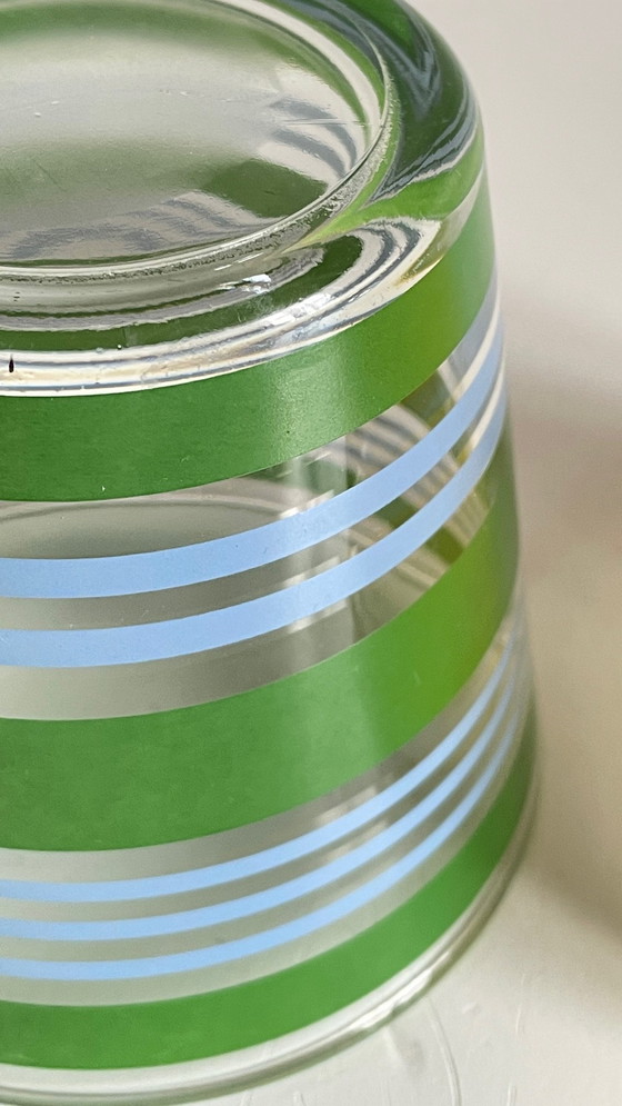 Image 1 of Pair of vintage screen-printed glass planters