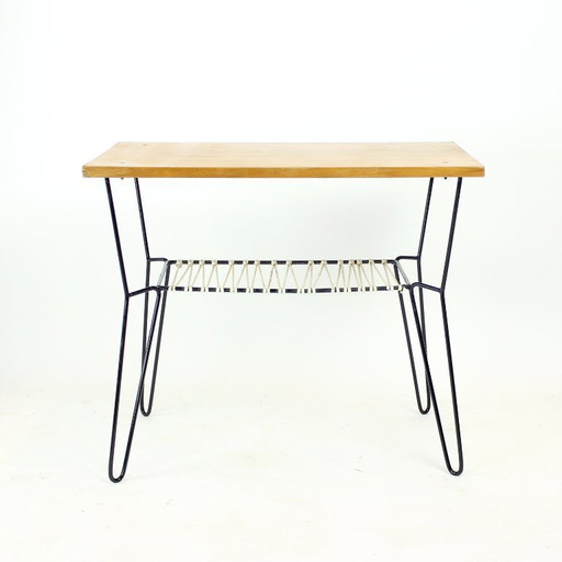 Couchtisch mit Metallgestell, Tschechoslowakei, 1960er Jahre
