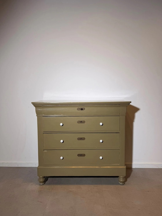 Olive Green Painted Chest of Drawers, 120 × 106 × 47 cm (photo 4 of 5)