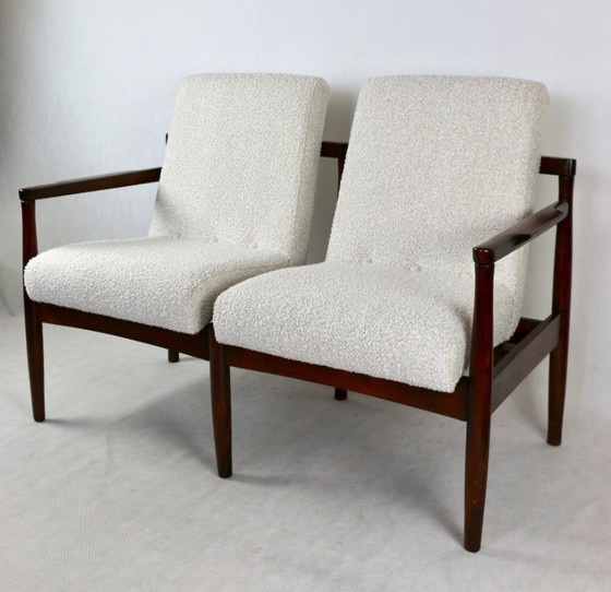 Image 1 of Divano doppio vintage in bouclé avorio, anni '70