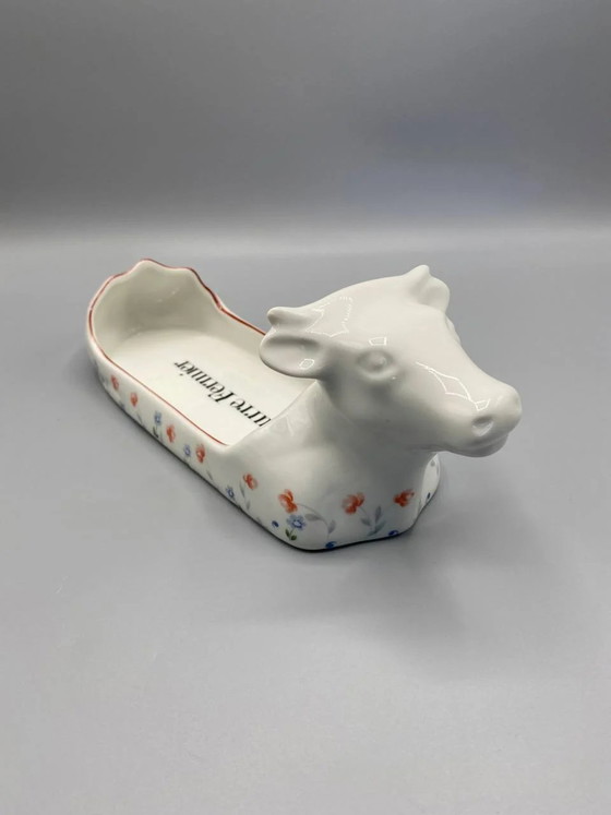 Porzellan-Butterdose in Kuhform – Bauernbutter – F.D. Chauvigny – 1960er-1980er Jahre – Dekorative Objekte (photo 3 of 7)