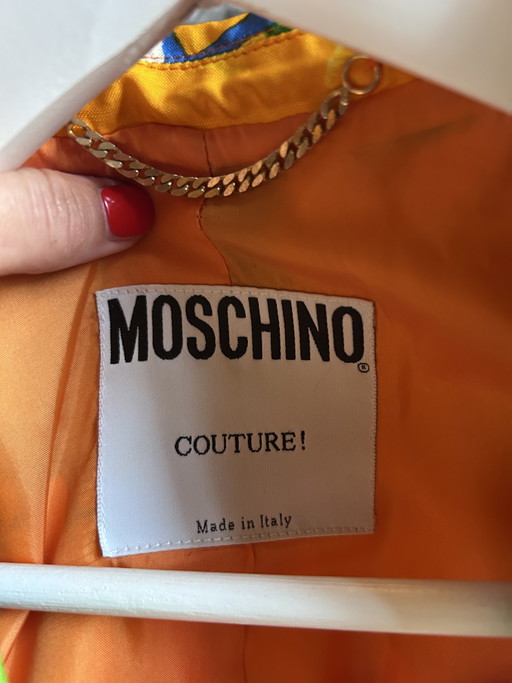 Vintage Moschino Couture silk blazer – Made in Italy – colorful floral print