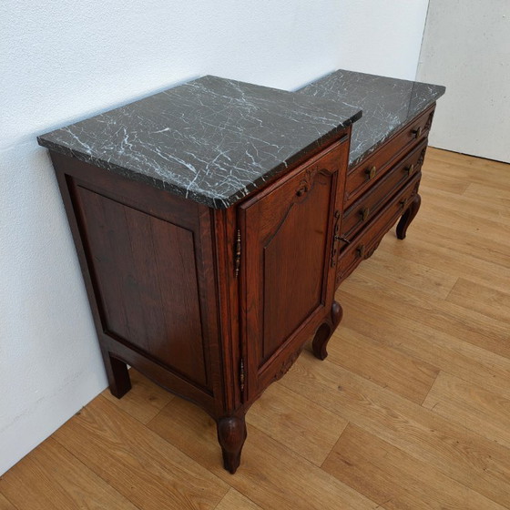 Image 1 of Vintage TV Cabinet, Sideboard, Chest of Drawers, Sideboard with Marble Top