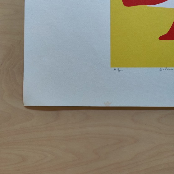 Image 1 of Jan Snoeck, zeefdruk 'Balans' 82/100, 1997