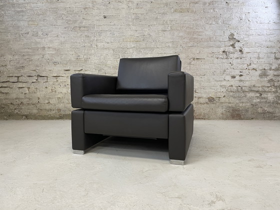 Image 1 of Poltrona Brühl Tomo in pelle marrone