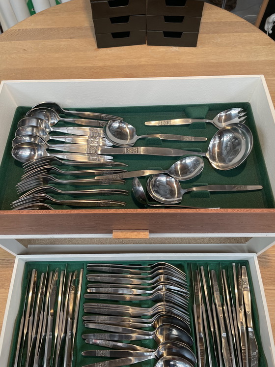 Image 1 of Bestekset jaren 60, in orginele cassette 