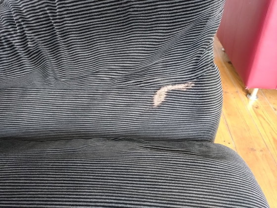 Image 1 of Cassina 675 Maralunga sofá 3 plazas velluto bicolor zw/grijs