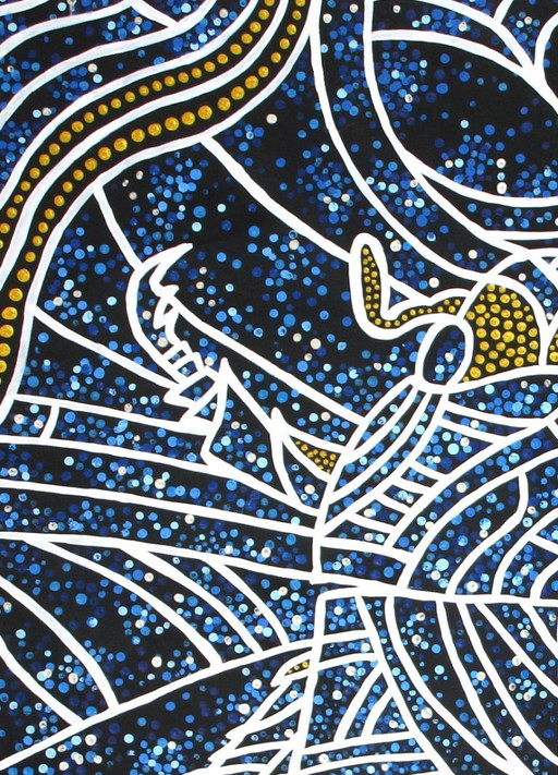 Tierkreiszeichen im Weltraum (handbemalt)