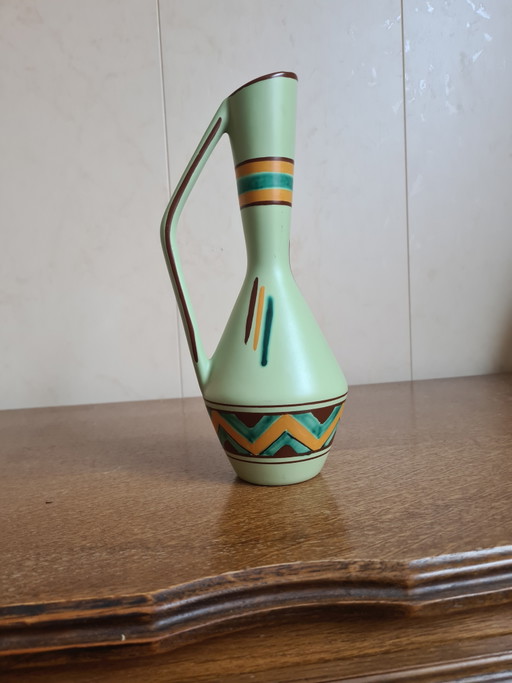 Gouda TIKO Dutch Art Pottery Vase 26cm – Handpainted Vintage Ceramic 1950s – Vase Hollande Fait Main – vazen