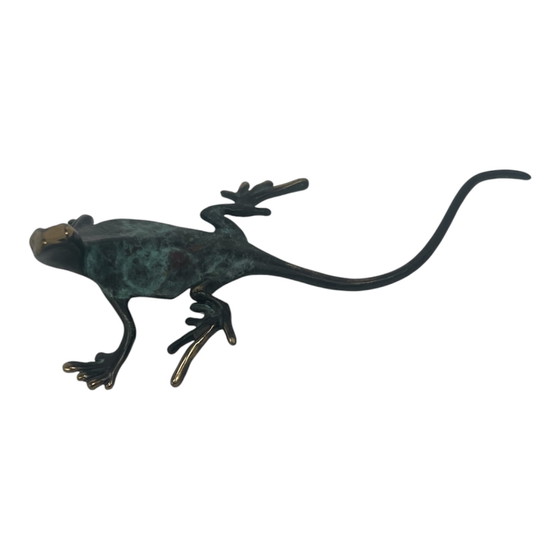 Michael Storey Bronze Gecko Lizard Wall Sculpture – Beeldhouwkunst (photo 2 of 5)