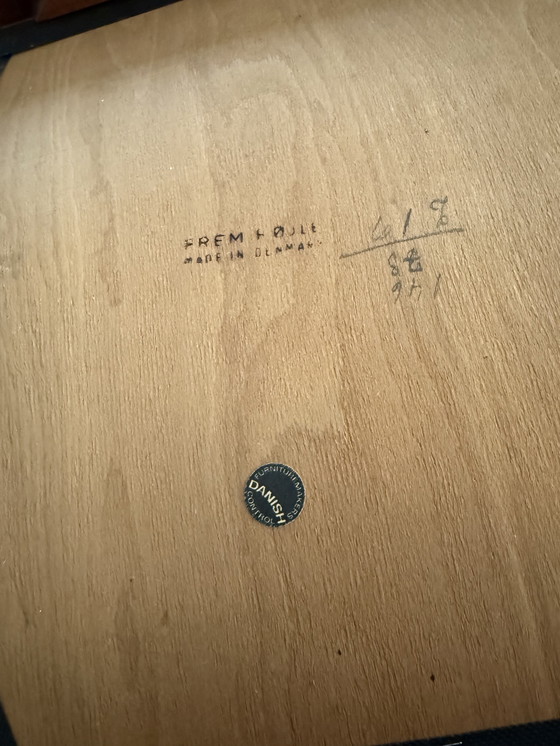 Image 1 of Ensemble de 5 chaises de salle à manger vintage restaurées Hans Olsen '60