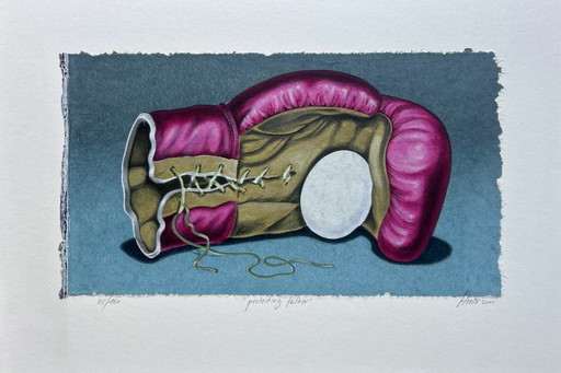 Screenprint Sharon Amir - Protecting father