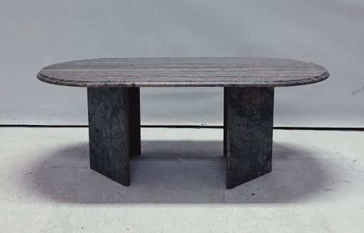 Ovaler Vintage-Couchtisch – salontafels, Stone