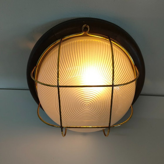 Image 1 of Lampade da parete a fienile vintage anni '70 (vetro diffuso)