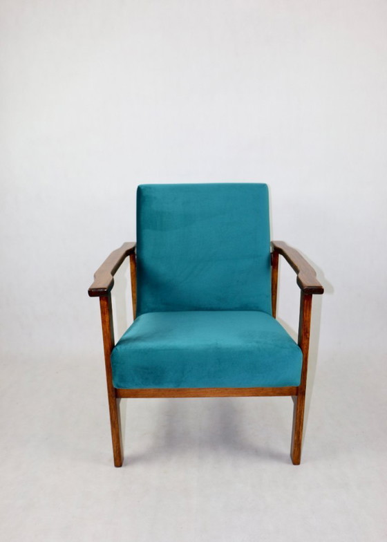 Image 1 of Fauteuil Vos in Blauw Turquoise, 1970