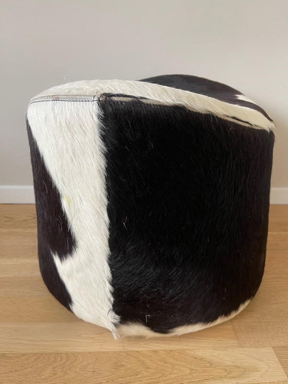 IKEA Niels Gammelgaard Pouf Rotatif en Peau de Vache 2006 – Poufs & repose-pieds, Cuir (photo 5 of 13)