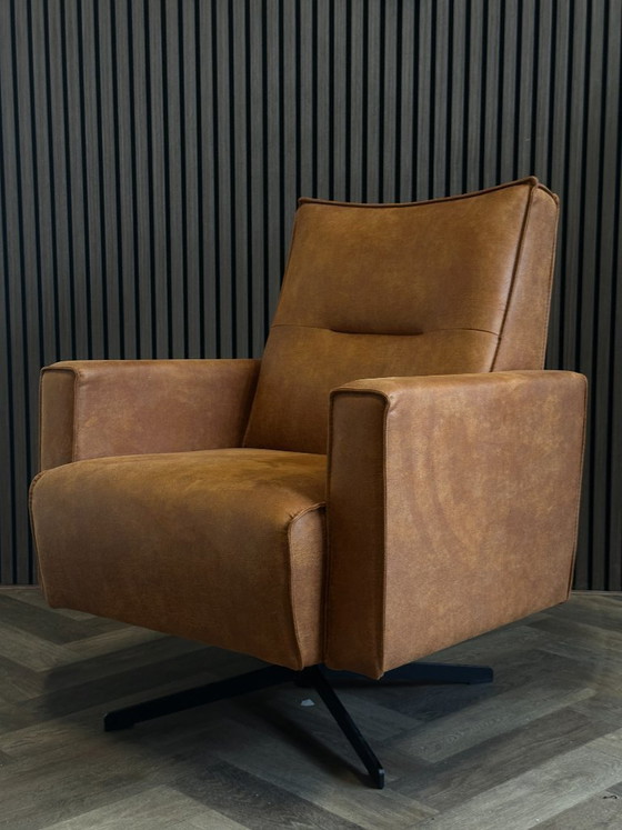 Swivel Armchair Dover Cognac 75x75cm – sitdesign, Swivel chairs, Textile (photo 3 of 8)