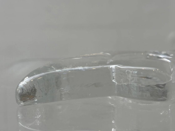Image 1 of Glasi Hergiswil Kerzenhalter aus massivem Glas, Schweiz, 1960er–1970er Jahre