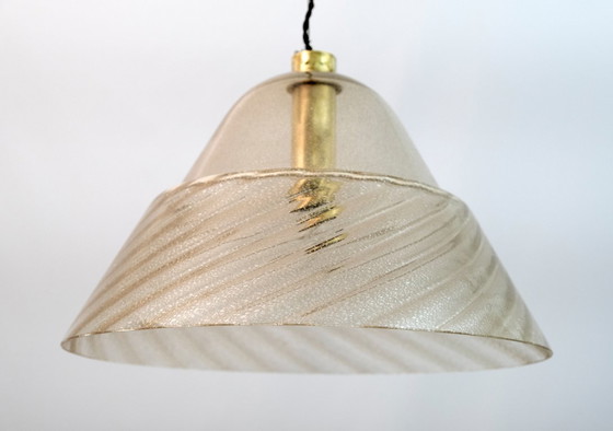 Image 1 of Mid Century Moderne Italiaanse Murano Bellen Glazen Hanglamp, 1970