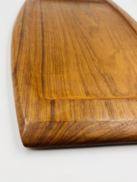 Snijplank "Visgraat" van teakhout uit Thailand, Tafelaccessoires, Bruin, Modern (foto 9 van 9)