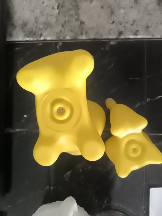 Image 1 of Squittii vintage in gomma a forma di leone, madre e figlio