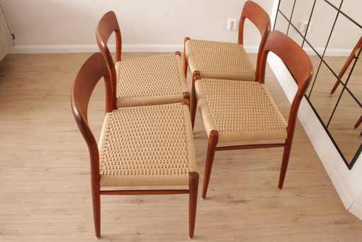 4 sedie da pranzo Niels Otto Møller