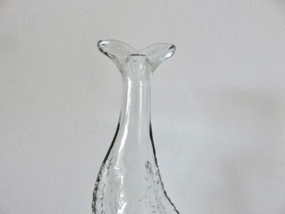 Image 1 of Bottiglia "Fish" in vetro trasparente, 70, vintage, Francia