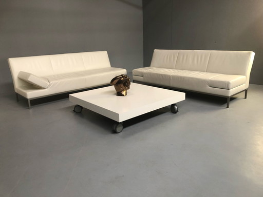 2x divano a 3 posti di design Jori in pelle