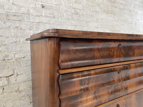 Image 1 of Biedermeier chest of drawers antique around 1850