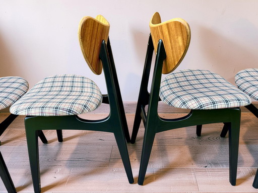 Set of 4 G Plan Butterfly back mid-century chairs. MCM