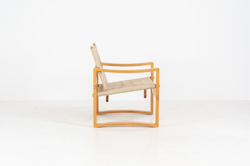 Safari chair by Børge Jensen for Bernstoffmoinde Møbelfabrik (Denmark, 1970s).