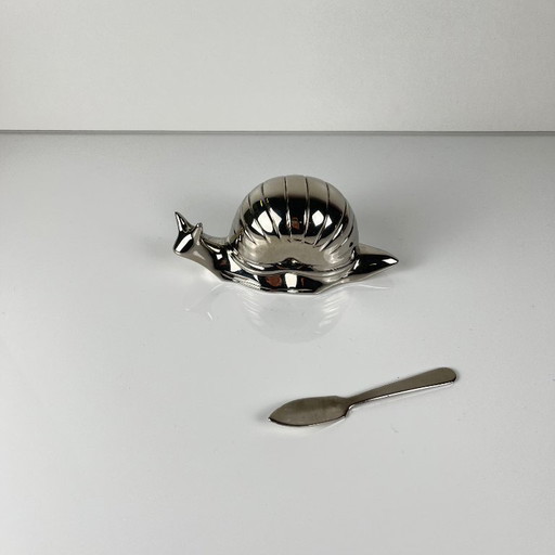 Silver snail butter dish, 1960