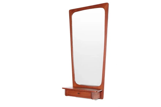 Danish mid-century design mirror with teak frame – Wood, Scandinavian (photo 5 of 5)