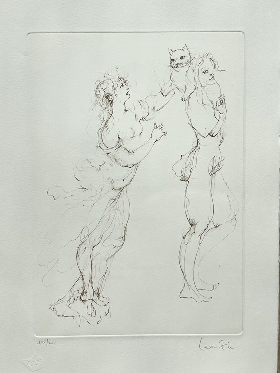 Image 1 of Leonor Fini, Litografía poco común sobre papel Arches, alrededor de 1980