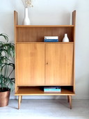 Vintage Midcentury Beech Cabinet Wall Cabinet