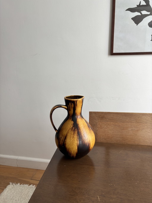 Handgefertigte braune Vintage-Vase