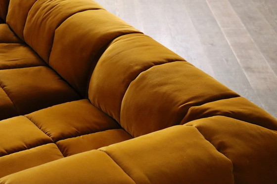 Image 1 of Arflex Strips Sofa By Cini Boeri In Velvet, Italy 1968