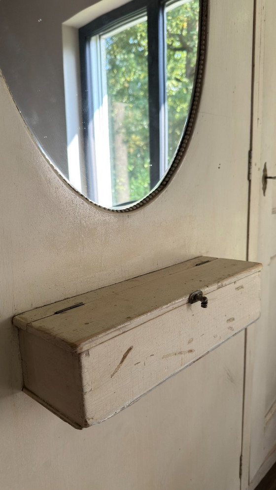 Image 1 of Vintage drieluik kledingkast / linnenkast met spiegel