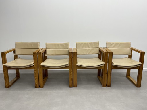 Chaises Cube d'Ate Van Apeldoorn, années 1970, ensemble de 4