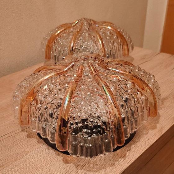 Image 1 of RARE! Sculptural pair of Mid-Century Studio Glass Lamps – Space Age 1960s/70s