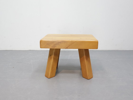 Image 1 of Brutalist bijzettafel Massief eiken handgemaakt