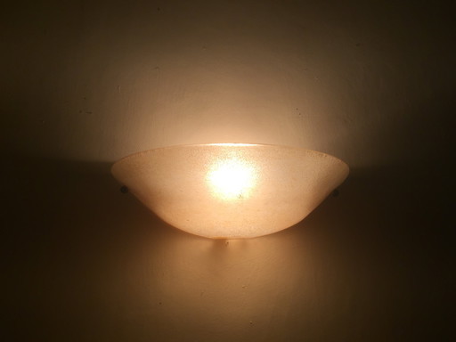 Lámpara de pared Terzani Mezza Luna: media luna de cristal de Murano soplado a mano