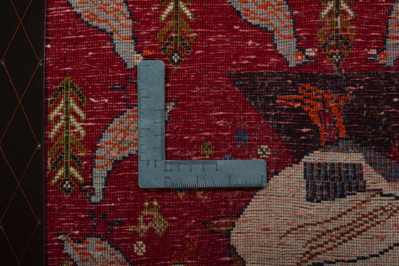 Image 1 of Hand-knotted Shiraz oriental rug - 51 x 55 cm Unique nomadic piece with animal motif