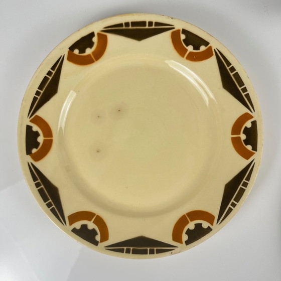 Image 1 of Par de platos de postre Art Déco de Badonviller, 1920/1930.