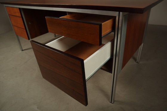 Bureau de direction ORA Acciaio, fabriqué en Italie dans les années 1970. – Bureaux, Wood (photo 8 of 16)