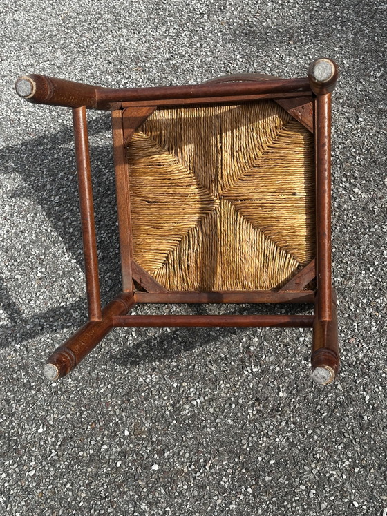 3 Sedie Vintage in Legno e Paglia – Anni '50/'60 – Sedie da pranzo, Wood (photo 11 of 15)